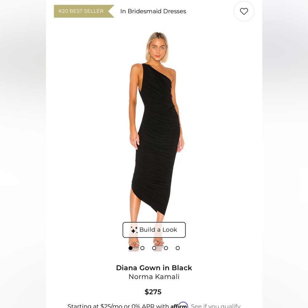 Norma Kamali Black One-Shoulder Dress
